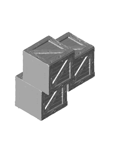 Stacked Crates 3d model