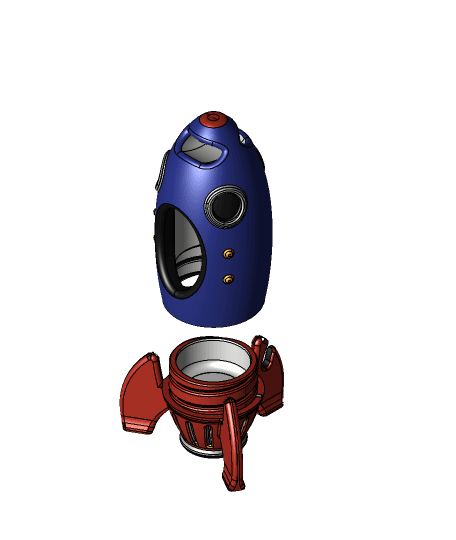 Poo Rocket - Dog Waste Bag Holder by MandicReally full viewable 3d model
