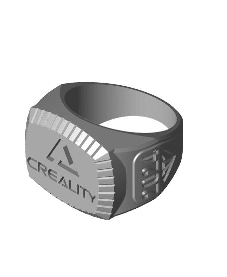 Crealtiy Fan Boy Varsity Ring 3d model