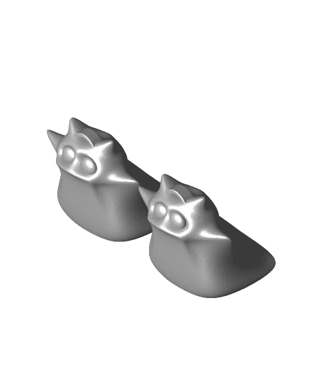 ghost cat earring 3d model