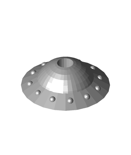 UFO Straw topper 3d model