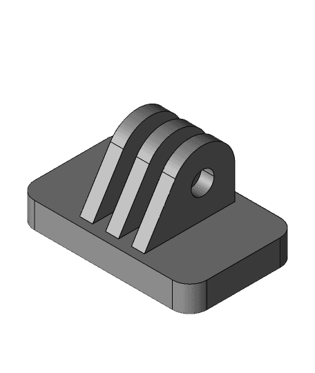 Magnetic gopro mount base 3d model