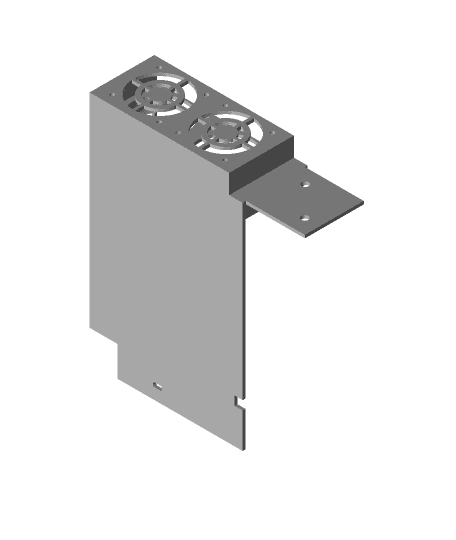 Ender 3 Pro - SKR 1_3 board enclosure - Dual fans - 40 x 40 x 10 Case.stl 3d model