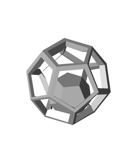 3D Designed Dodecahedron In Dodecahedron Fidget Toy. 3d model
