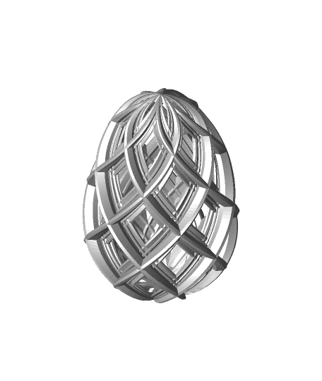 Wide Lattice Easter Egg 3d model