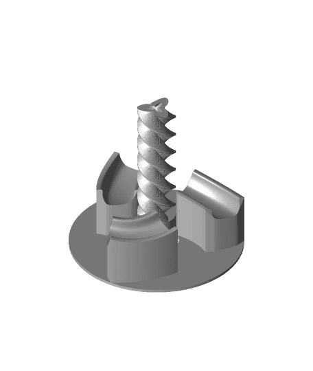 Base plate and axle for Triple gear 3d model