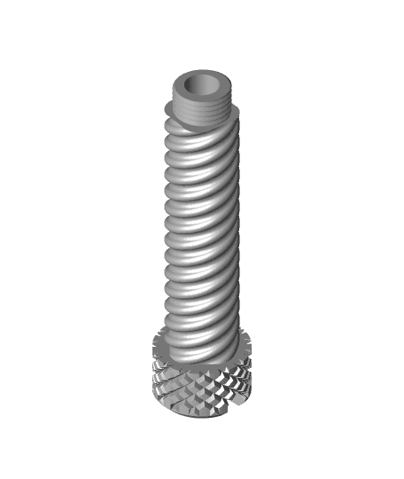Knurled Fidget Bolt Keychain by ThinAir3D full viewable 3d model