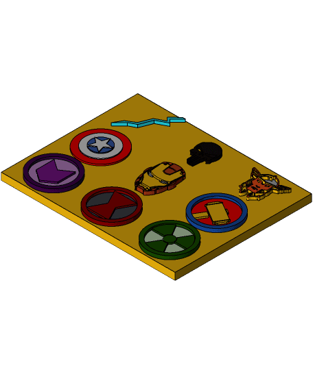 Avengers Plaque 3d model