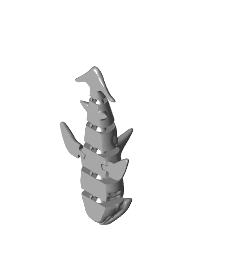 FLEXI SHARK (PRINT IN PLACE) 3d model