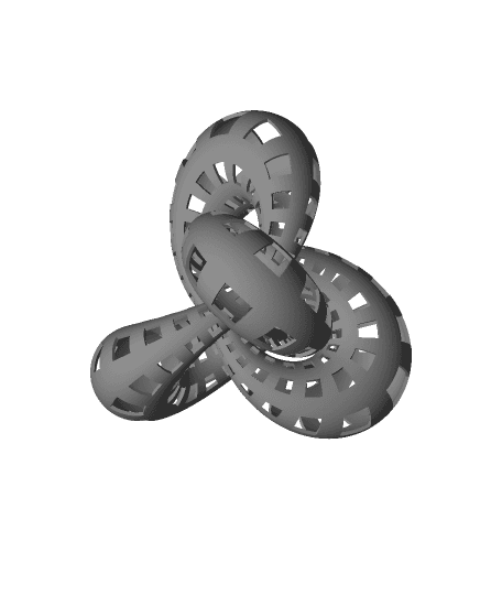 Symmetric figure 8 knot by henryseg full viewable 3d model