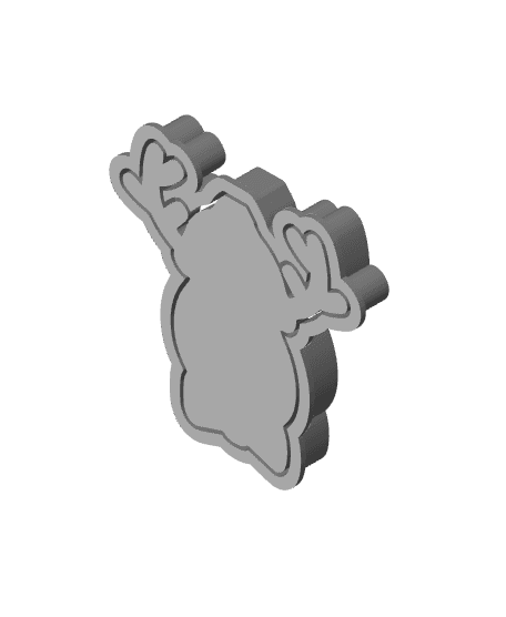 Deer - Cookie Cutter with Stamp 3d model