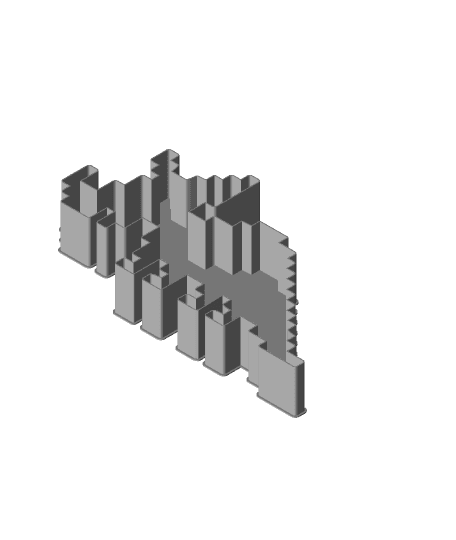 Dinosaur Icon 003F, nestable box (v2) 3d model