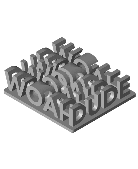 WOAH ⇨ DUDE // P.O.V. Illusion 3d model