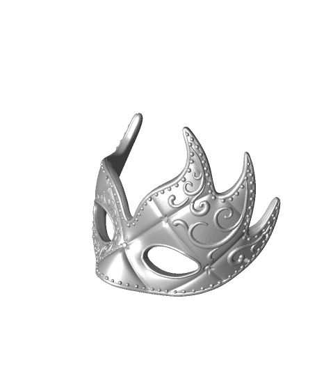 Mardi Gras Quilt Mask 3d model