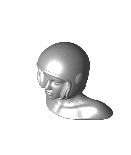 Helmet Girl 3d model