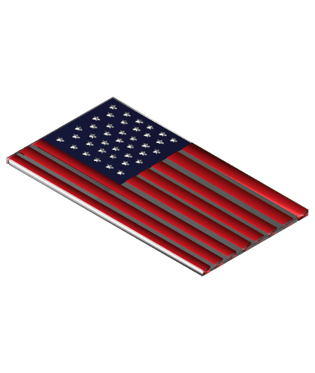 Bandeira Estados Unidos.3mf 3d model