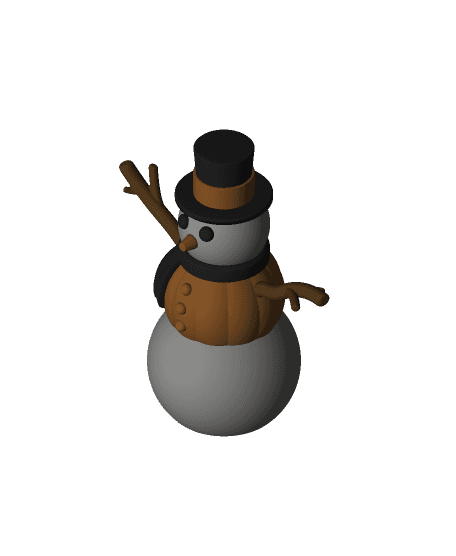 Giant Snowman - Pumpkin Vest 3d model