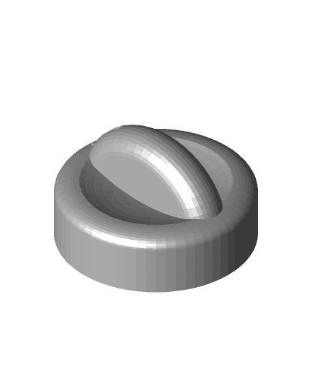 Gas Appliance Replacement Knob - Shallow Version 3d model