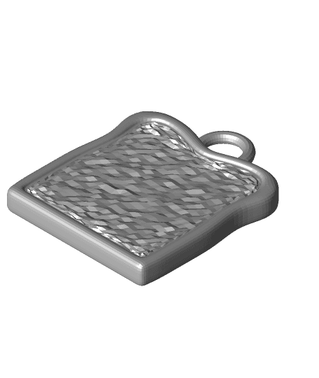 Buttered Toast Charm 3d model