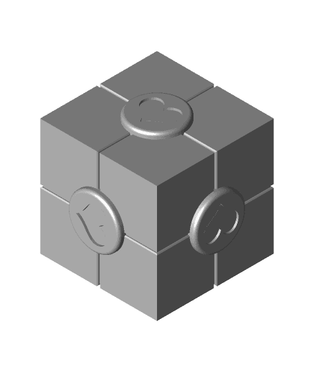 Aperture Science Weighted Companion Cube Part 1 (Full Size) 3d model