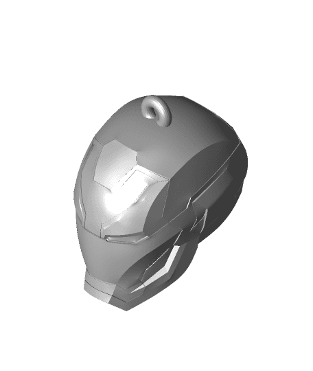 Iron Man MK46 Helmet Keychain 3d model