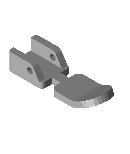 Narrow Zipper Foot Snap-On for singer, brother by batibbetts full viewable 3d model