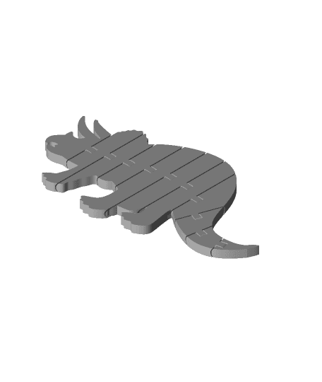 Flexi Articulated Triceratops 3d model