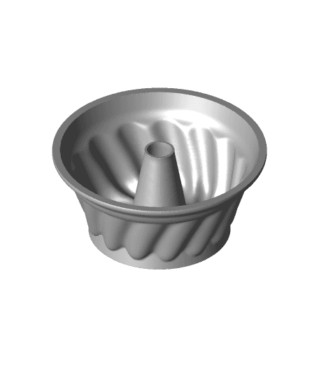 Concrete candle holder “Gugelhupf” 3d model