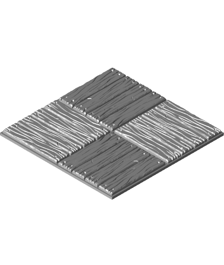 Wooden floor tile 3d model