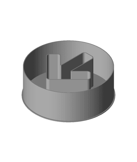 Disc with an arrow, nestable box (v1) 3d model