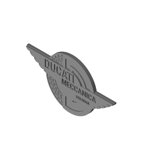 DUCATI MECCANICA BOLOGNA Logo 3d model