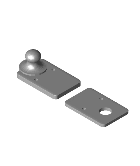 Lack Table Enclosure Magnetic Door latch 3d model