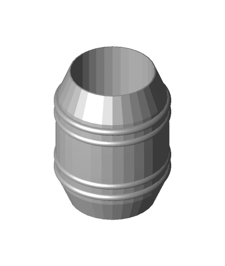 Barrel Planter Rim w Drain 3d model