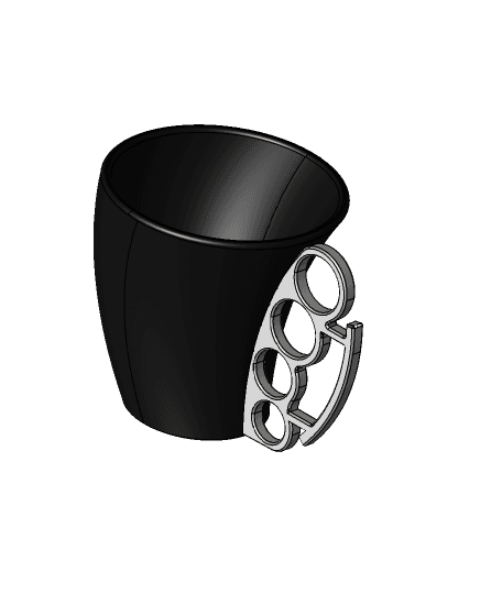 Brass Knuckle MUG by Roboninja full viewable 3d model