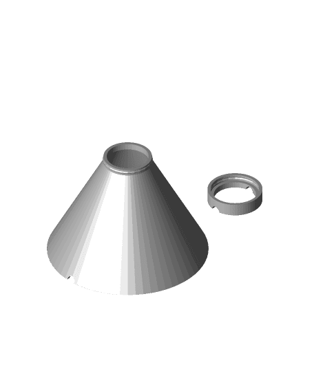 Resin Funnel with Screen Retainer 3d model