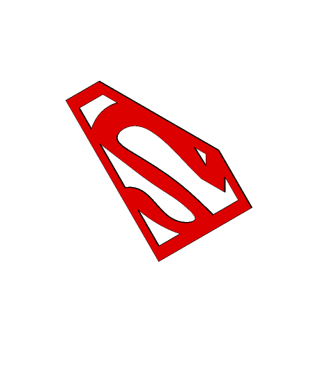 Superman logo 3d model