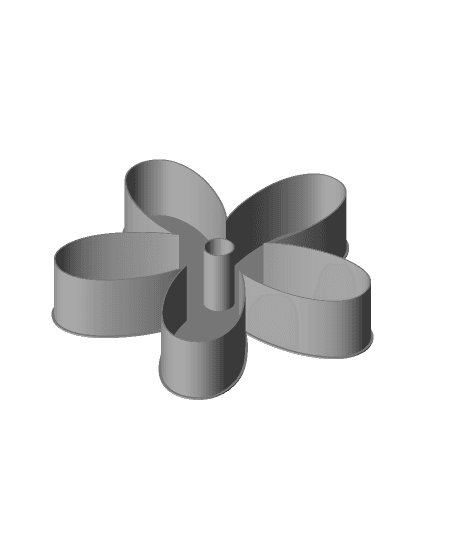 Flower Light 5 Center Peirced, nestable box (v2) 3d model