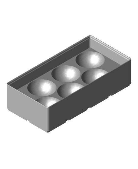 GRIDFINITY - PING PONG BALL HOLDER X6.stl 3d model