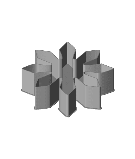 Shuriken 0066, nestable box (v2) 3d model