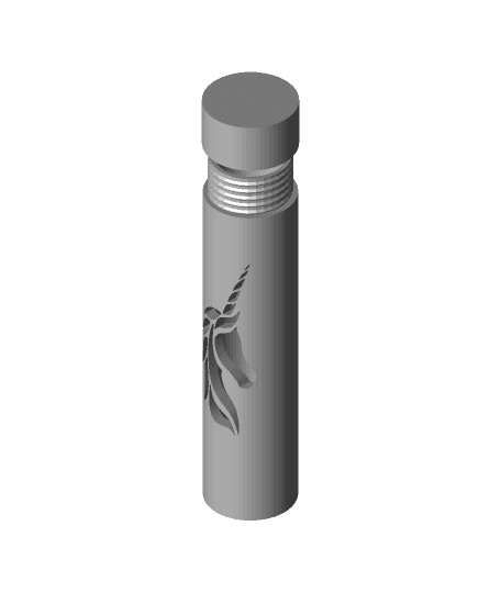 Unicorn Pencil Tube - easy print by 3dprintbunny full viewable 3d model