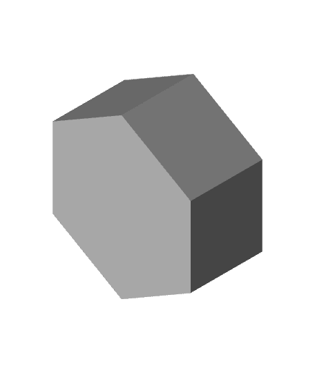 Hexagon box 100mm dia 3d model