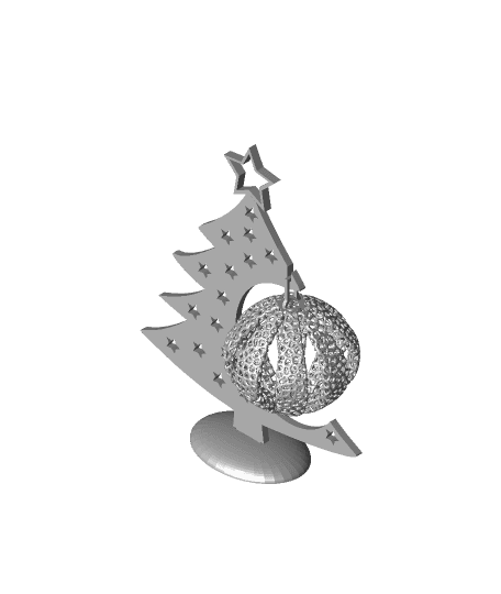 Voronoi Christmas Bauble - no supports 3d model