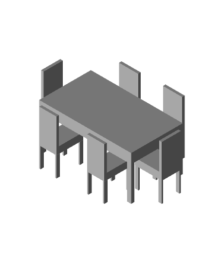 table with chairs  3d model