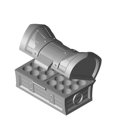 Pirate Treasure Chest for AA-AAA Batteries 3d model