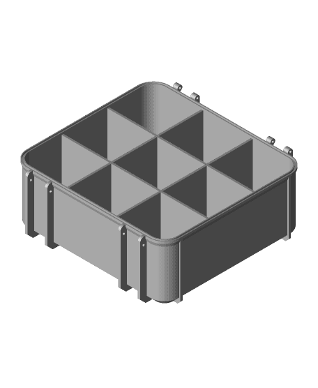 Tool Box Base Medium with Divider 9 Compartments 3d model