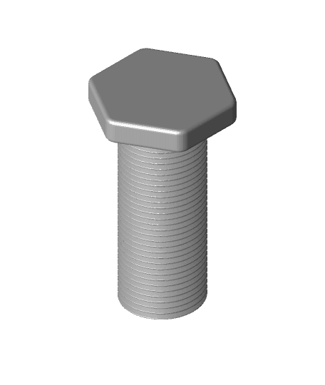 Nut and bolt keychain 3d model