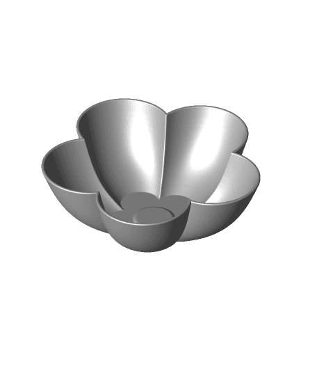 Flower Bowl - Container - 180x180x60 - Shape Container Series 3d model