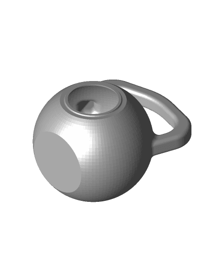 DIY Concrete Kettlebell Shell 3d model