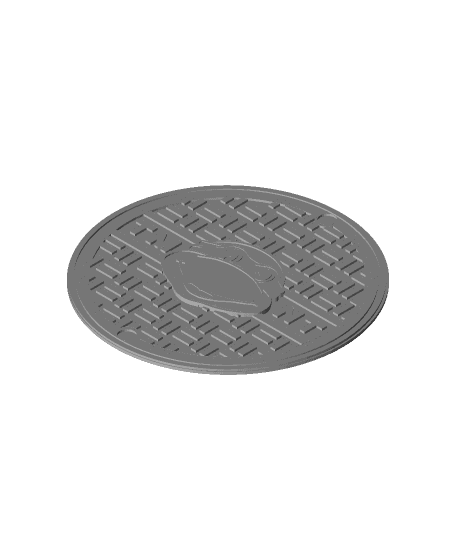 Teenage Mutant Ninja Turtles Manhole Cover Sign 3d model