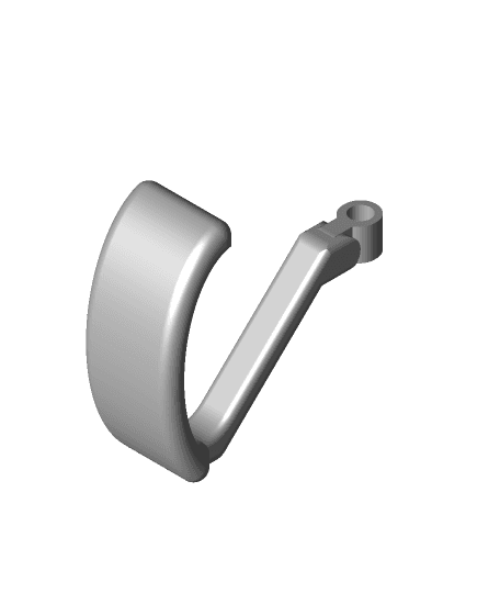 Headphone hook (for mic or lamp arm) 3d model
